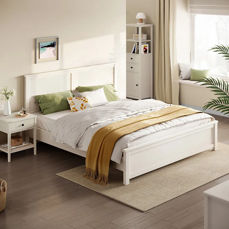 Minimalist Cream Bedset with Matress and Headboard