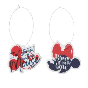 MINISO Mickey Mouse Collection 2.0 Hanging Car Scent Diffuser 2Pcs(Rose)