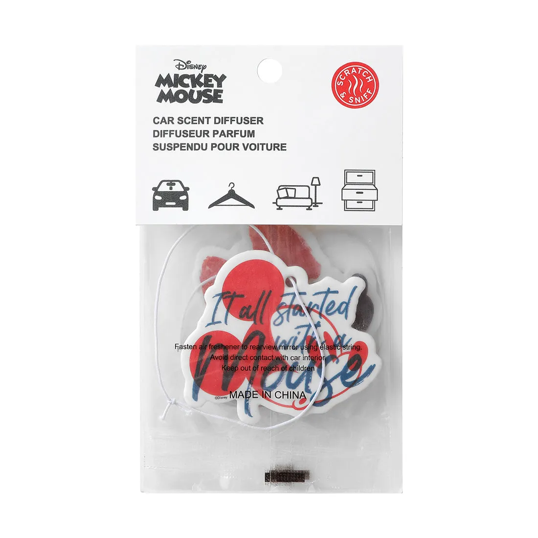 MINISO Mickey Mouse Collection 2.0 Hanging Car Scent Diffuser 2Pcs(Rose)