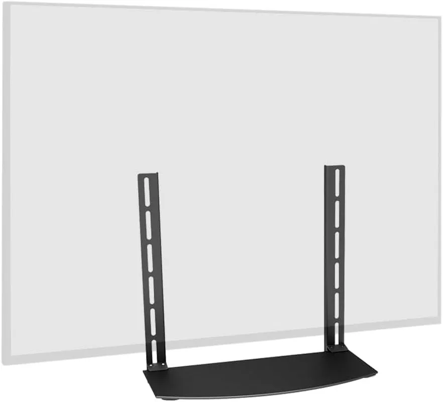 Monoprice TV Mounted Glass Shelf, Allows above or below TV Mounting of Blu-Ray Player, Cable Box, Game Console, Streaming Device, Soundbar, or Center Speaker (Max 22 Lbs, VESA 400X300) Black