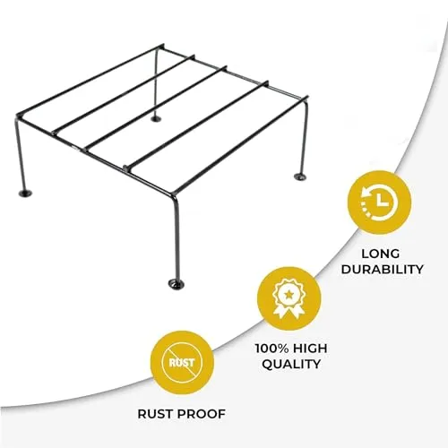 NAYRA® 's Metal Planter Stands Black Color Modern and Durable Square Shape Planter Stand /Planter Holder for Indoor and Outdoor (Set of 12 Stands)