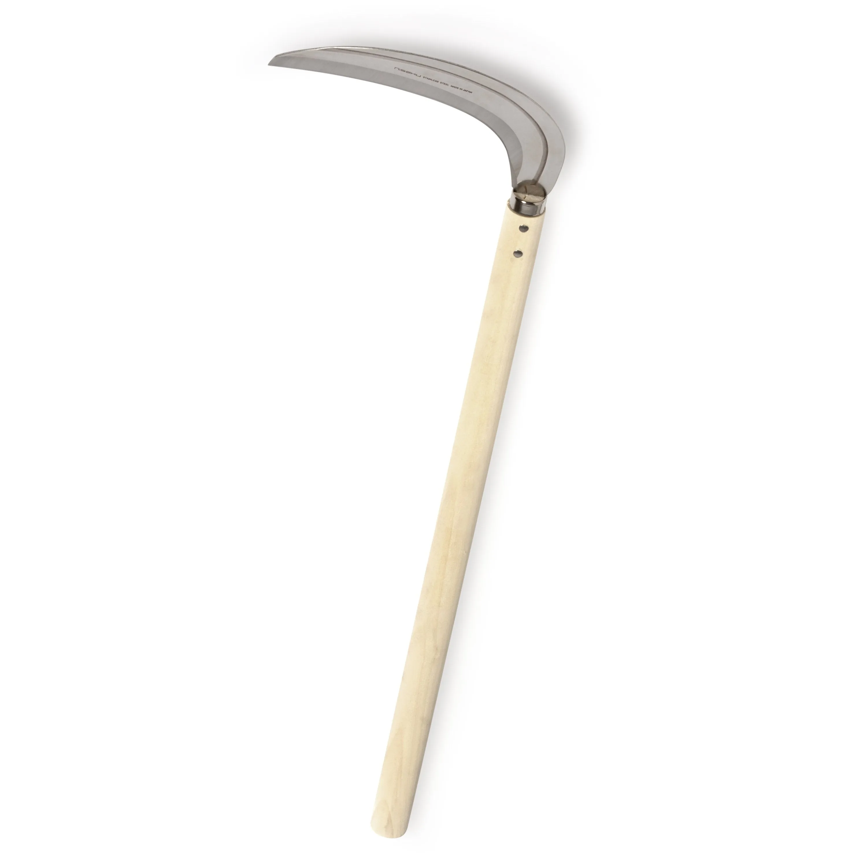 Nisaku KARIBARAIGAMA Japanese Stainless Steel Mowing Sickle, 7.5-Inch Blade