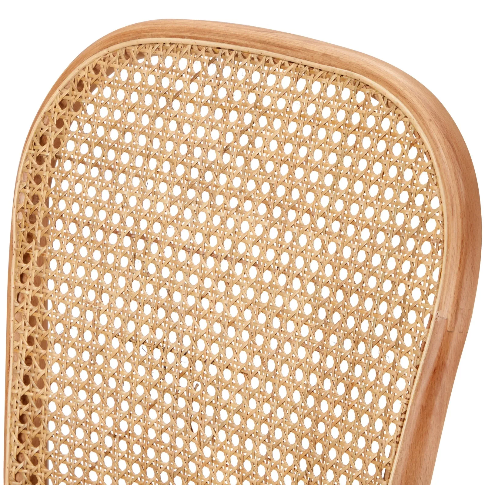 Oikiture Dining Chairs Wooden Chairs Rattan Accent Chair Beige