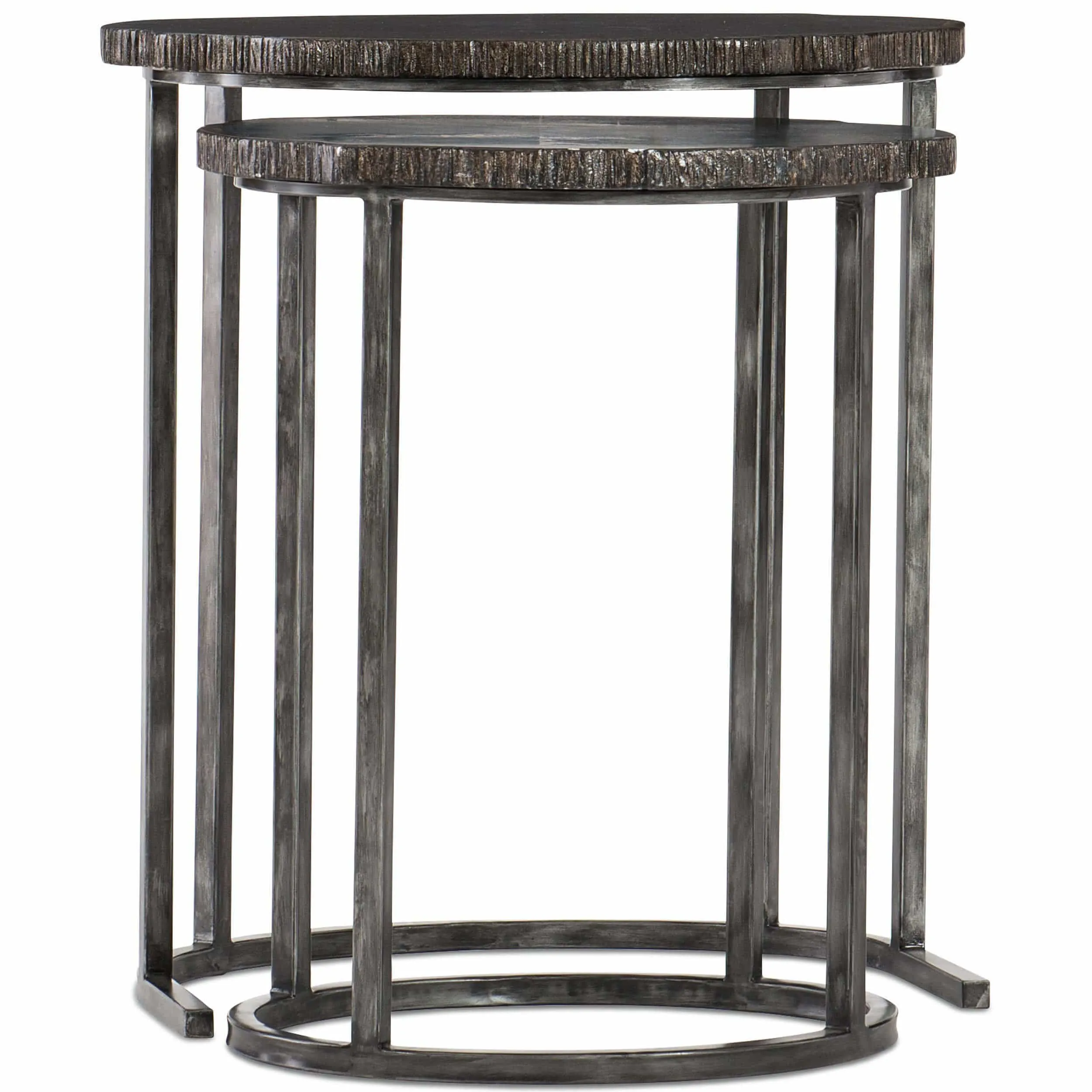 Painted Petrified Wood Nesting Tables