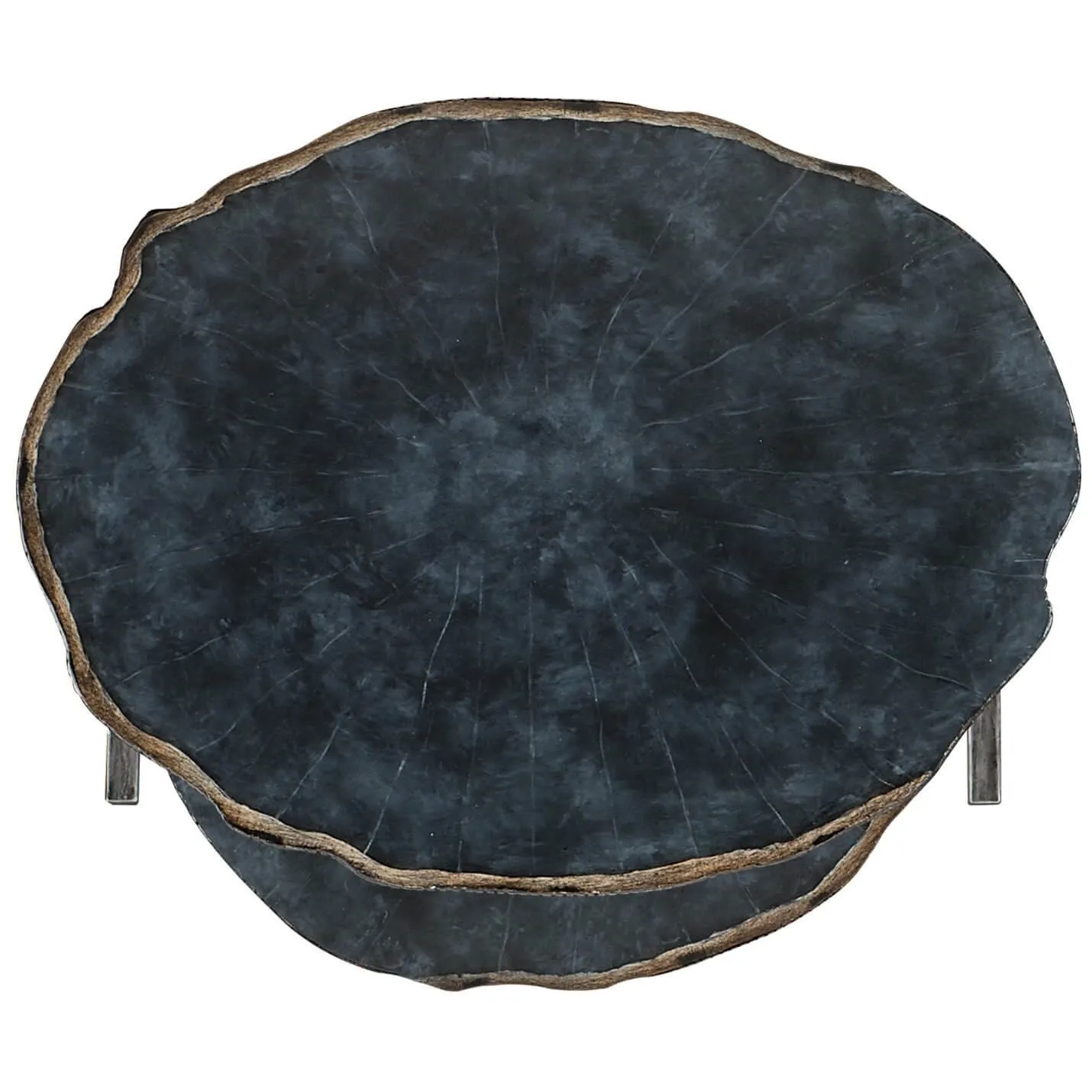 Painted Petrified Wood Nesting Tables