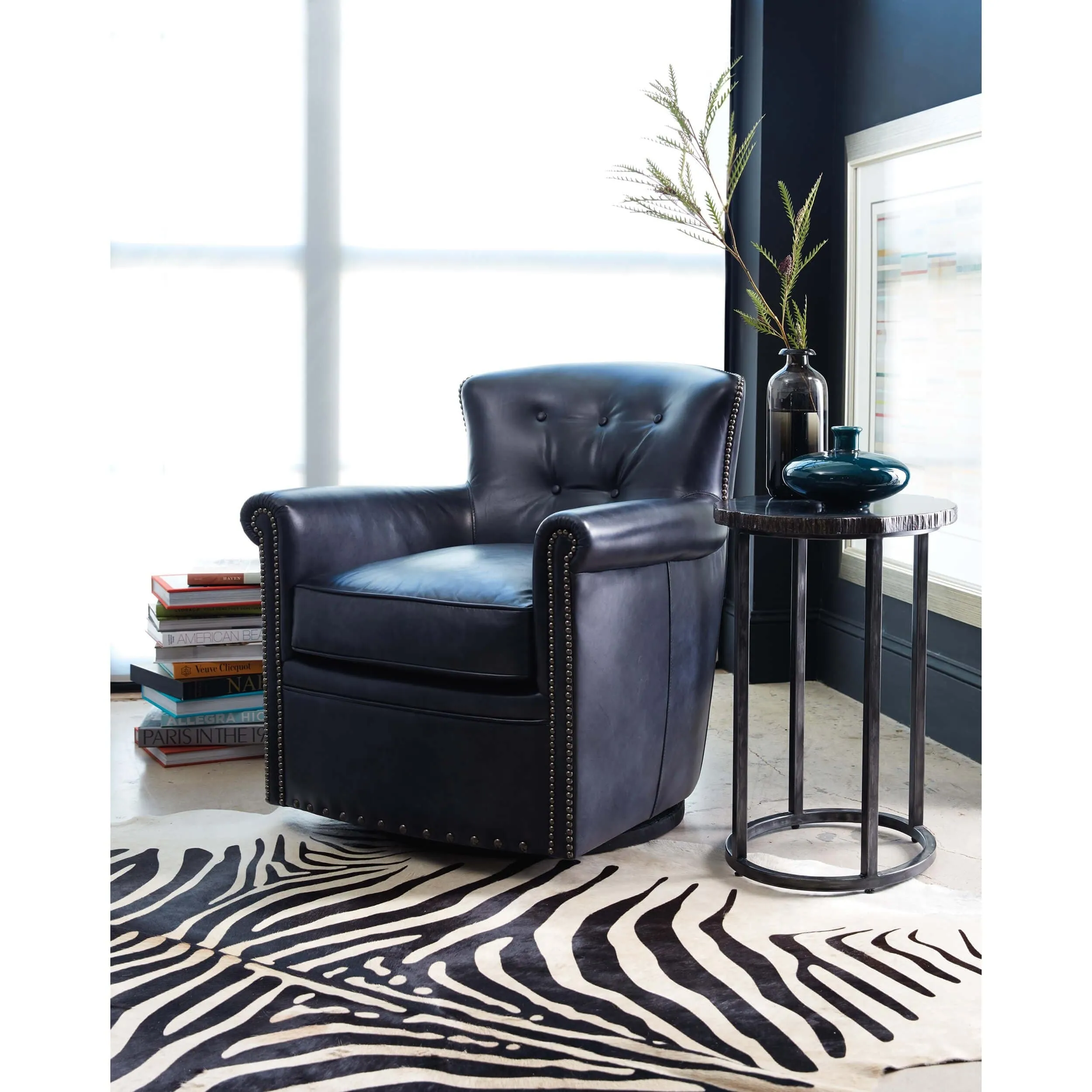 Painted Petrified Wood Nesting Tables
