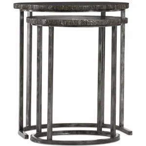 Painted Petrified Wood Nesting Tables