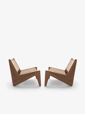 Pair Of Pierre Jeanneret 1958 Kangaroo Chair in Teak by Cassina