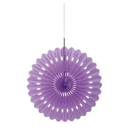 Paper Decorative Fan 16" Party Purple