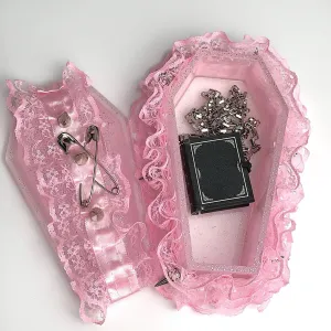 Pink Gothic Grunge Girl Cross Handmade Jewllery Box Pink Version