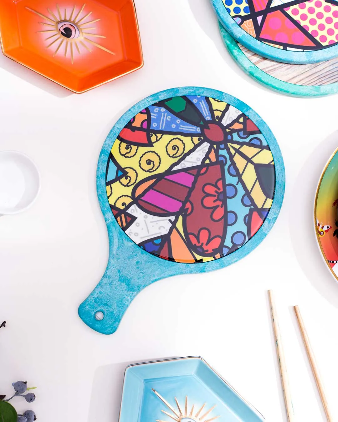 'Pop Art Passion' The Artful Trivet - Blue