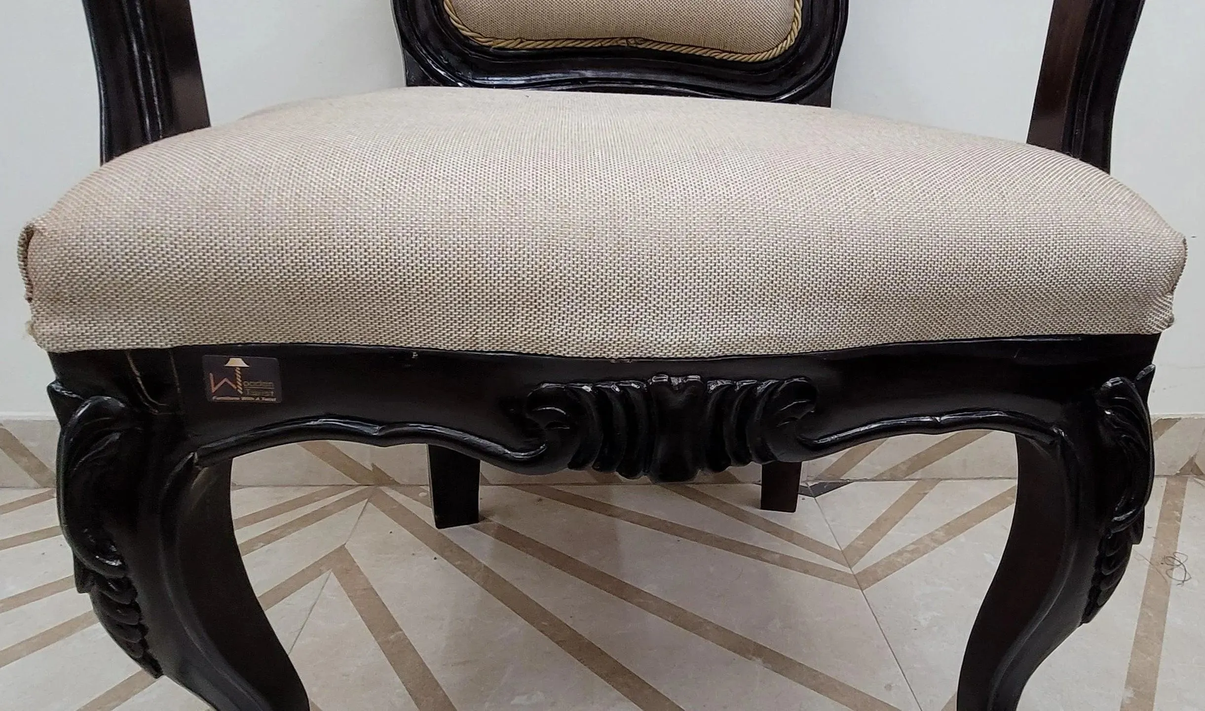 Premium Arm Chair Teak Wood (Walnut)