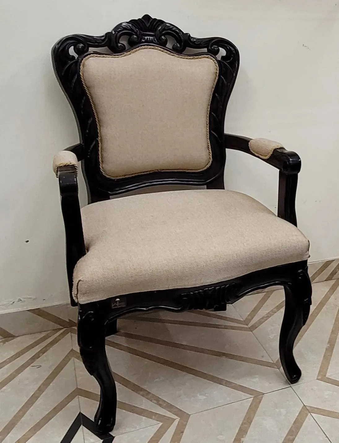 Premium Arm Chair Teak Wood (Walnut)