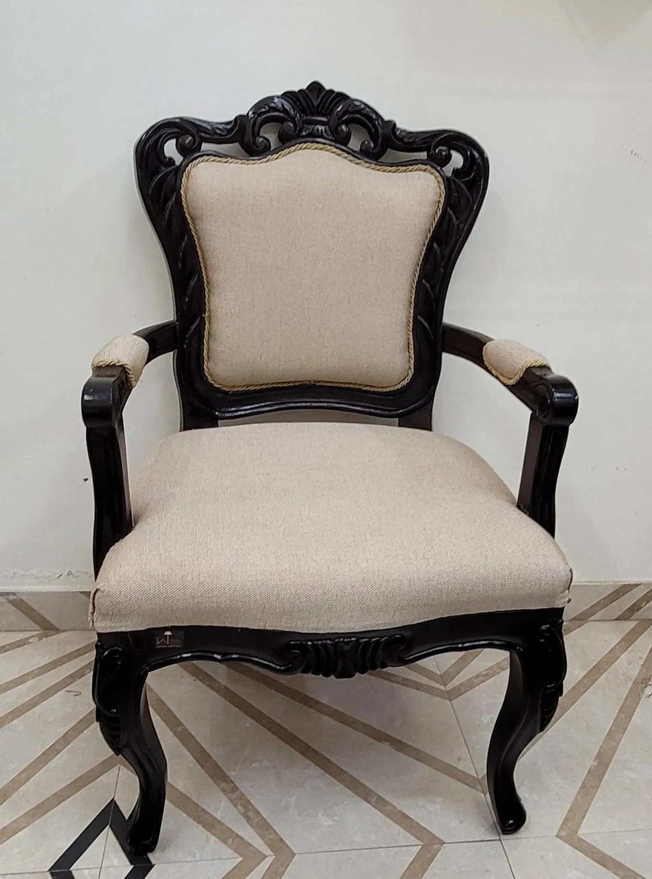 Premium Arm Chair Teak Wood (Walnut)