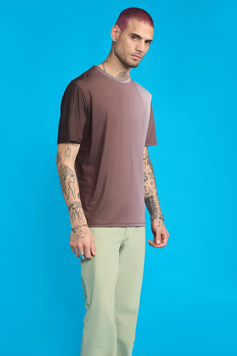 Printed Men's T-Shirt- Marble Effect