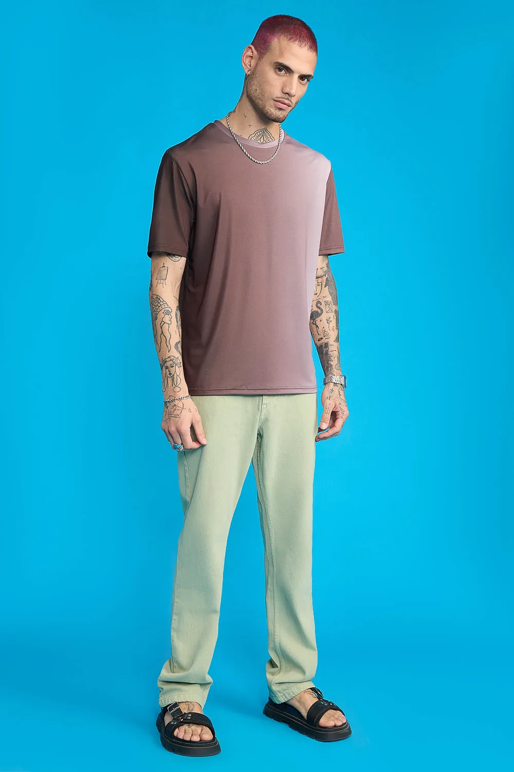Printed Men's T-Shirt- Marble Effect