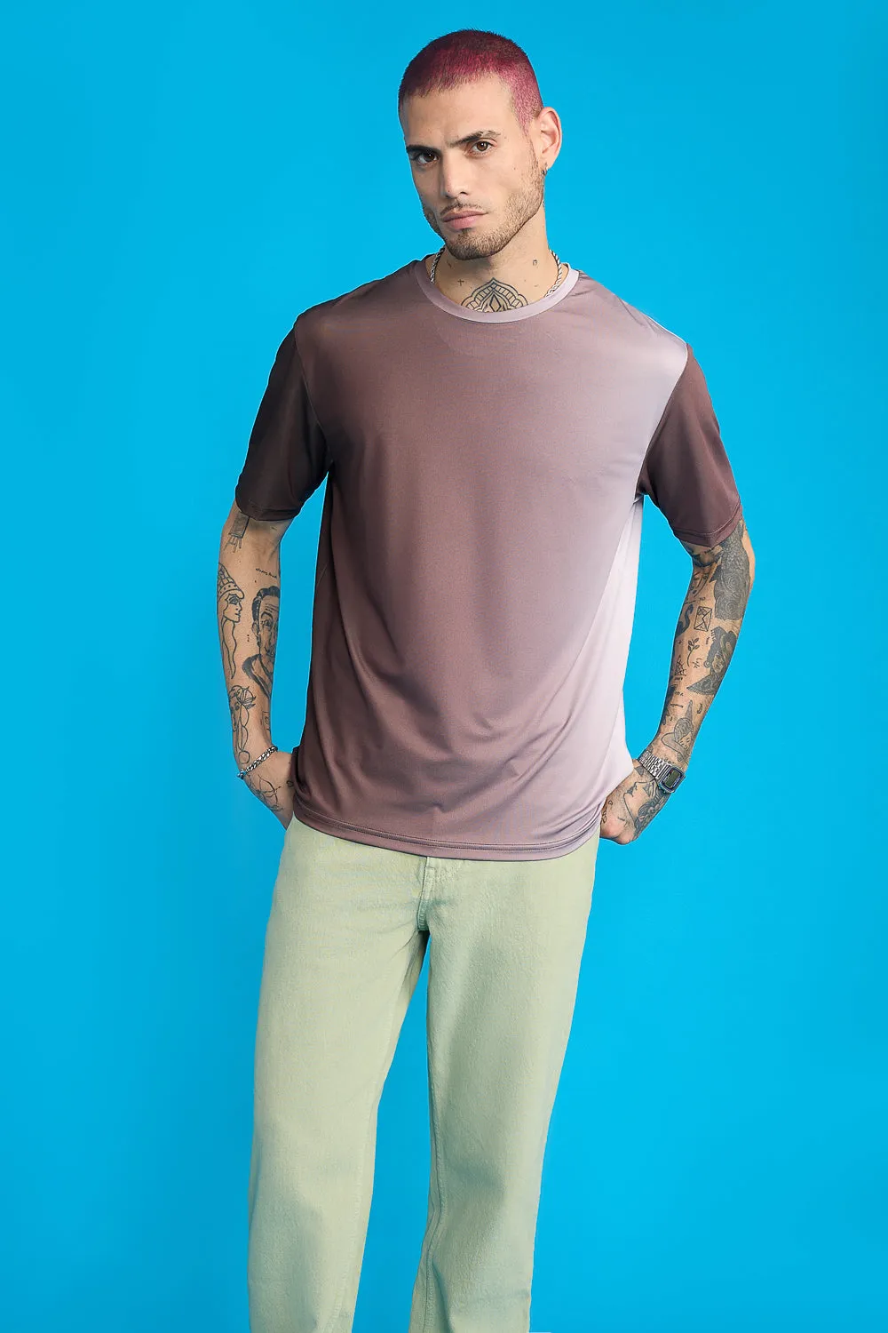 Printed Men's T-Shirt- Marble Effect