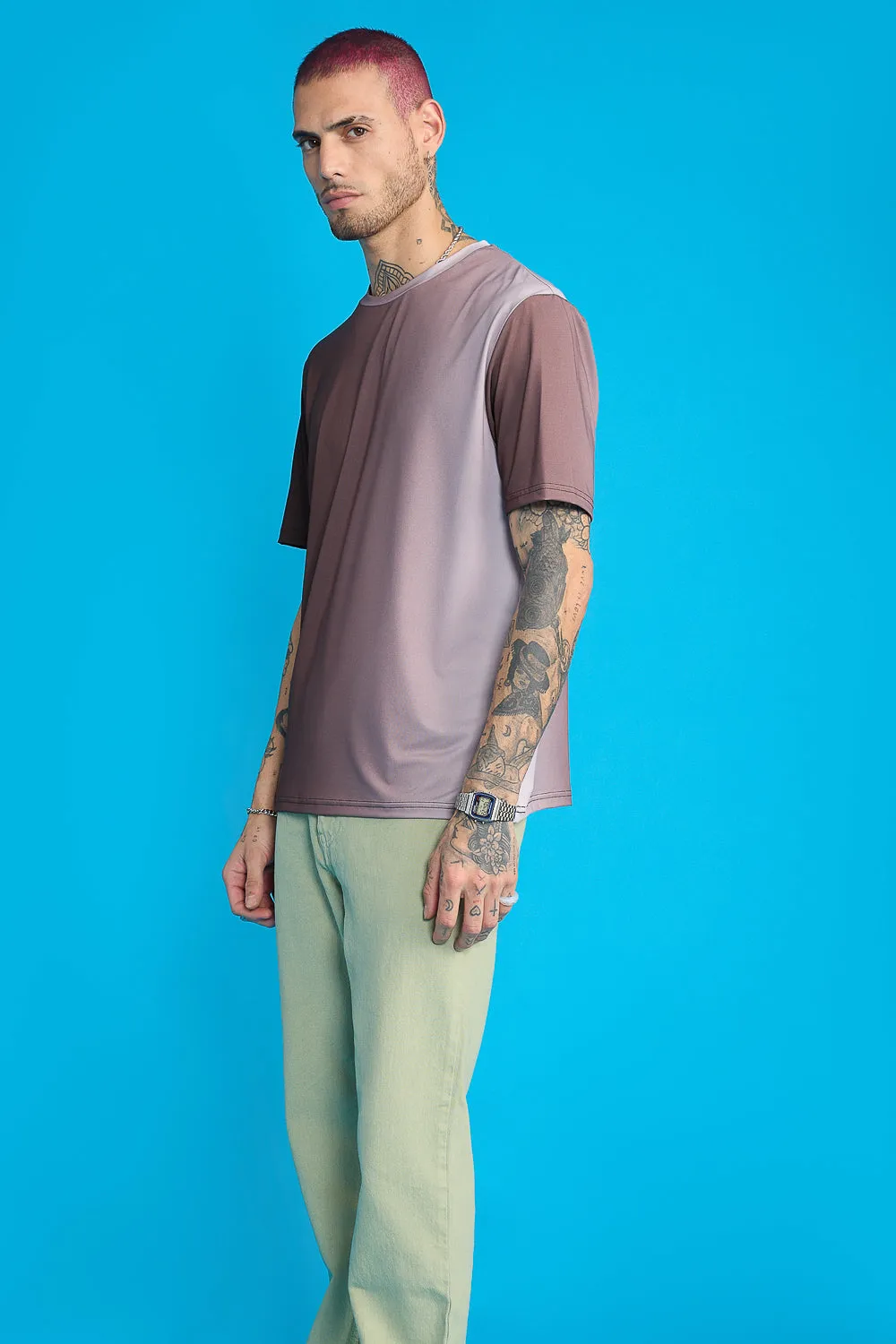 Printed Men's T-Shirt- Marble Effect