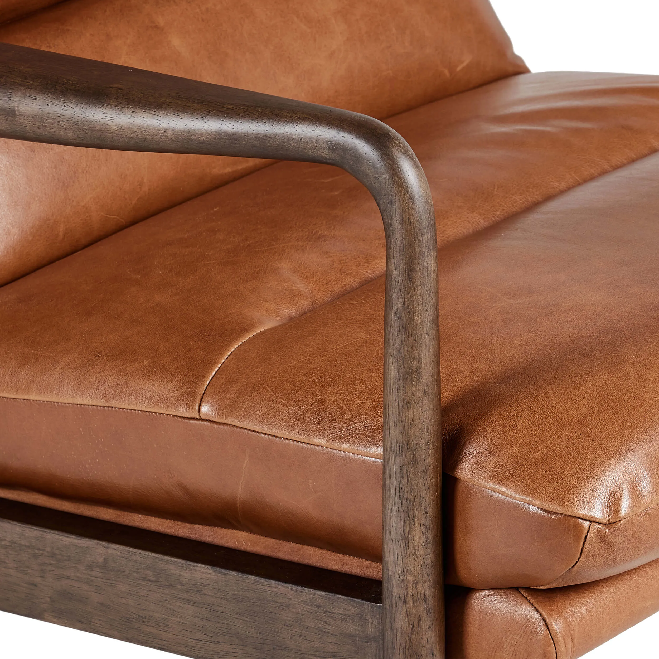 Rhodes Leather Chair, Dakota Tobacco