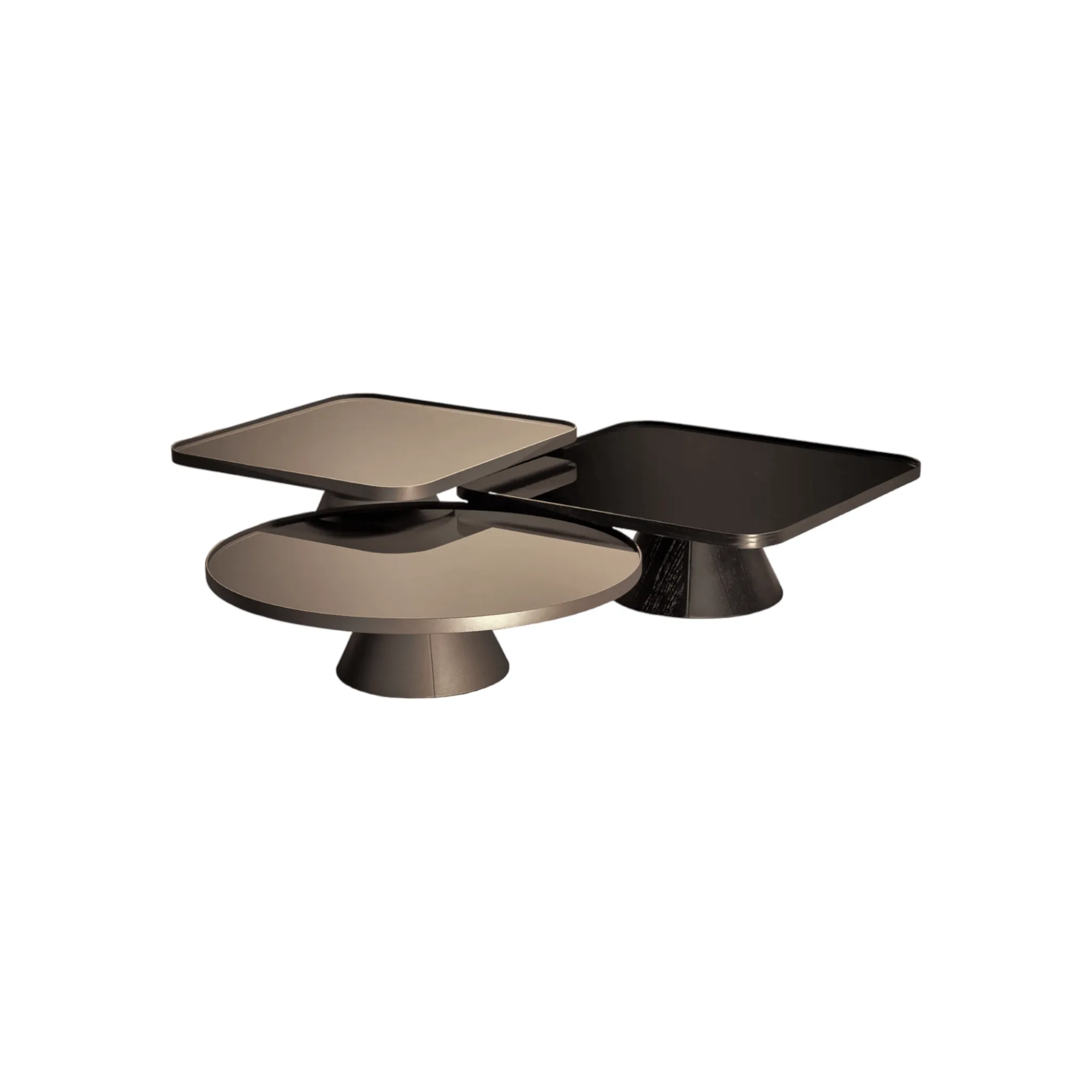 Rosario Urano Glass Small Round Coffee Table