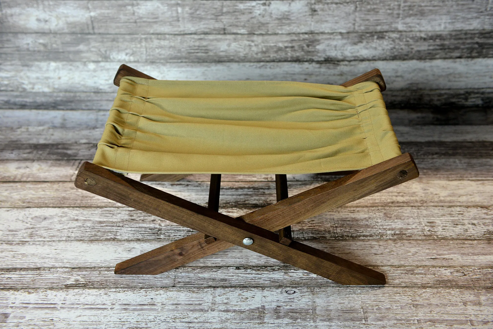Rustic Deck Chair AND Matching Pillow - Khaki Canvas - Interchangeable
