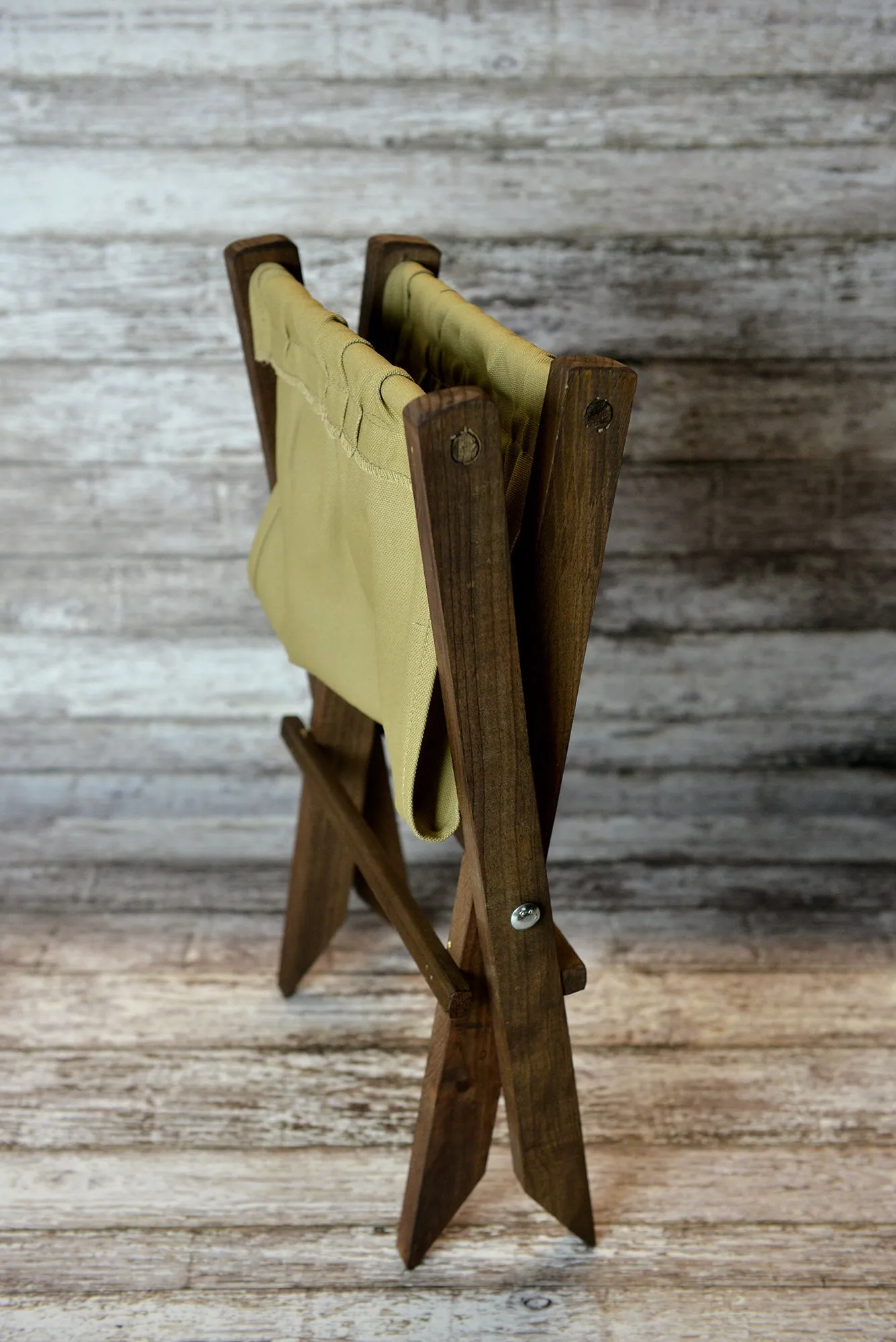 Rustic Deck Chair AND Matching Pillow - Khaki Canvas - Interchangeable
