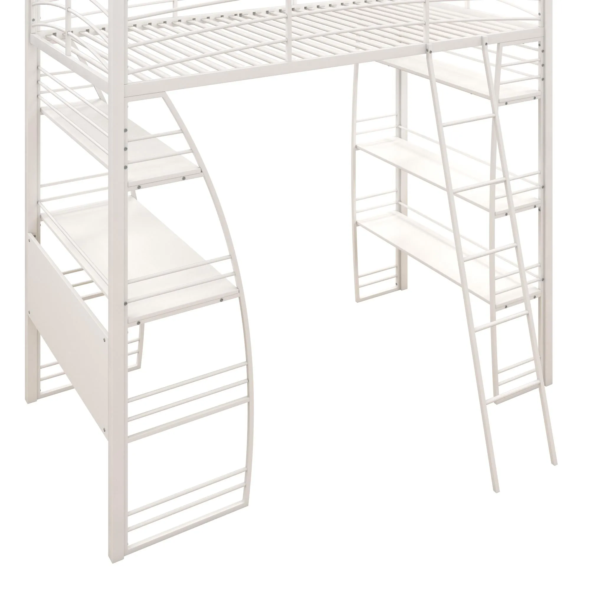 Sage Studio Metal Loft Bed with Desk