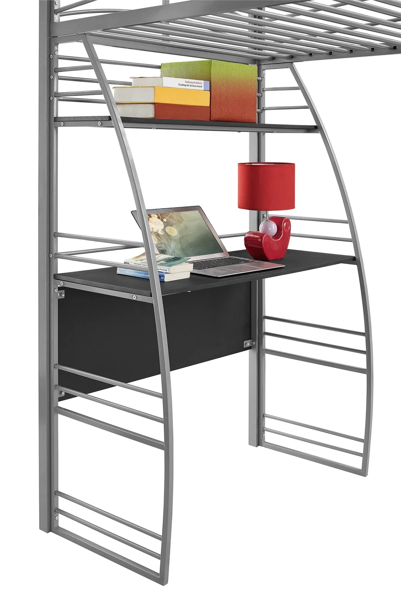 Sage Studio Metal Loft Bed with Desk