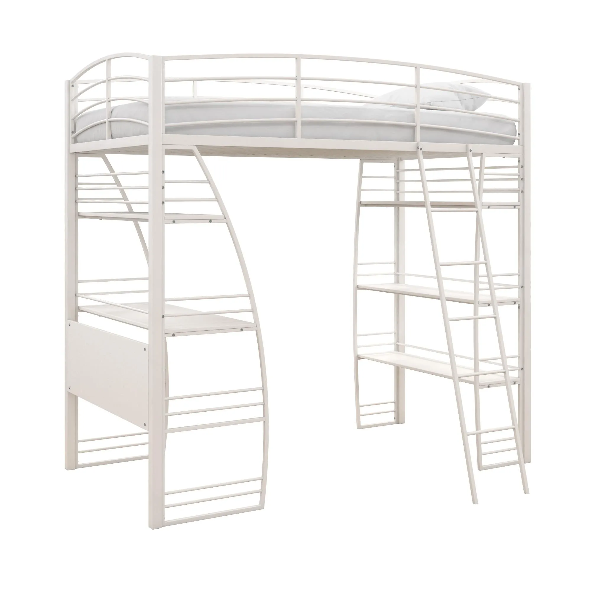 Sage Studio Metal Loft Bed with Desk