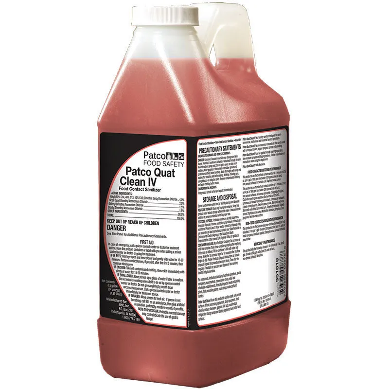 Sanitizer Brulin Quat Clean IV Food Service No-Rinse Sanitizer, 64oz (4/cs)