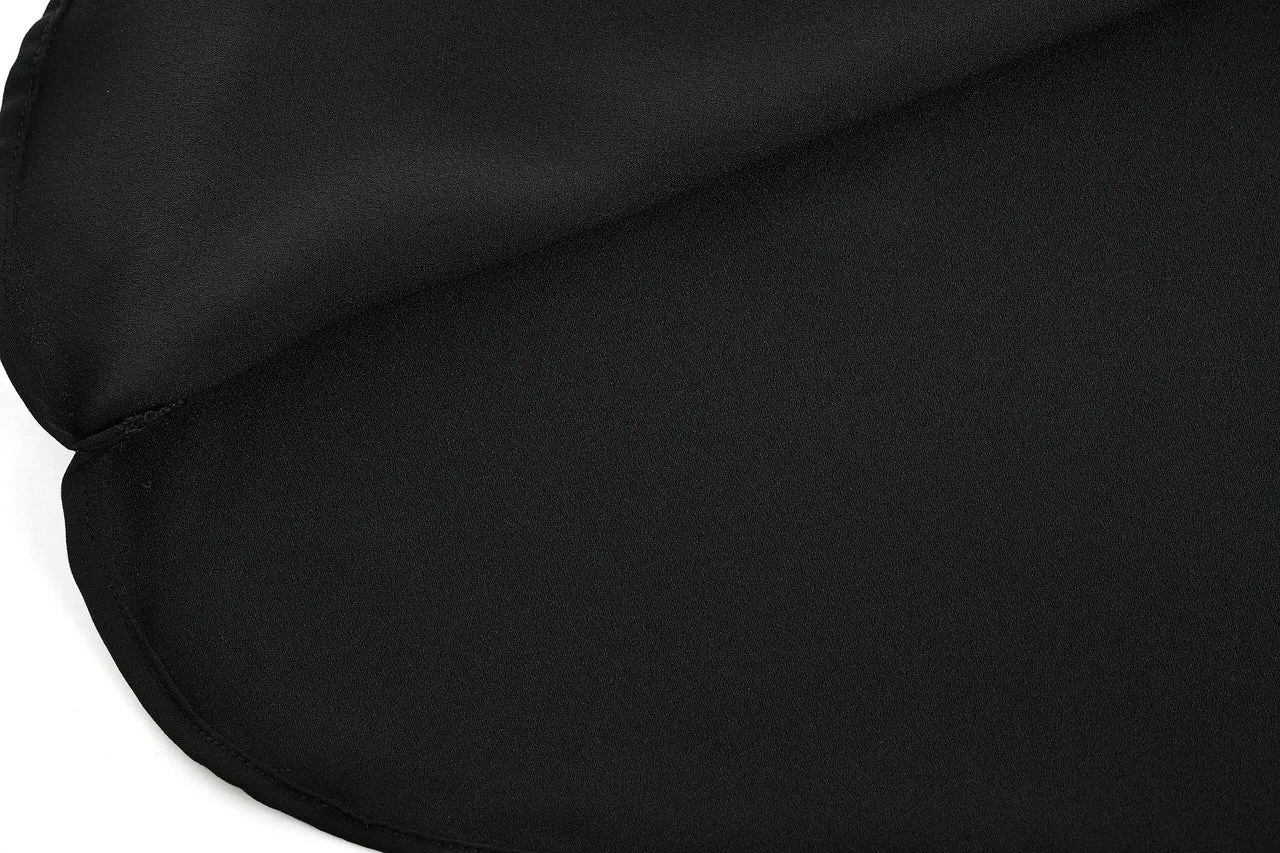 Satin Crepe Stand Collar Blouse