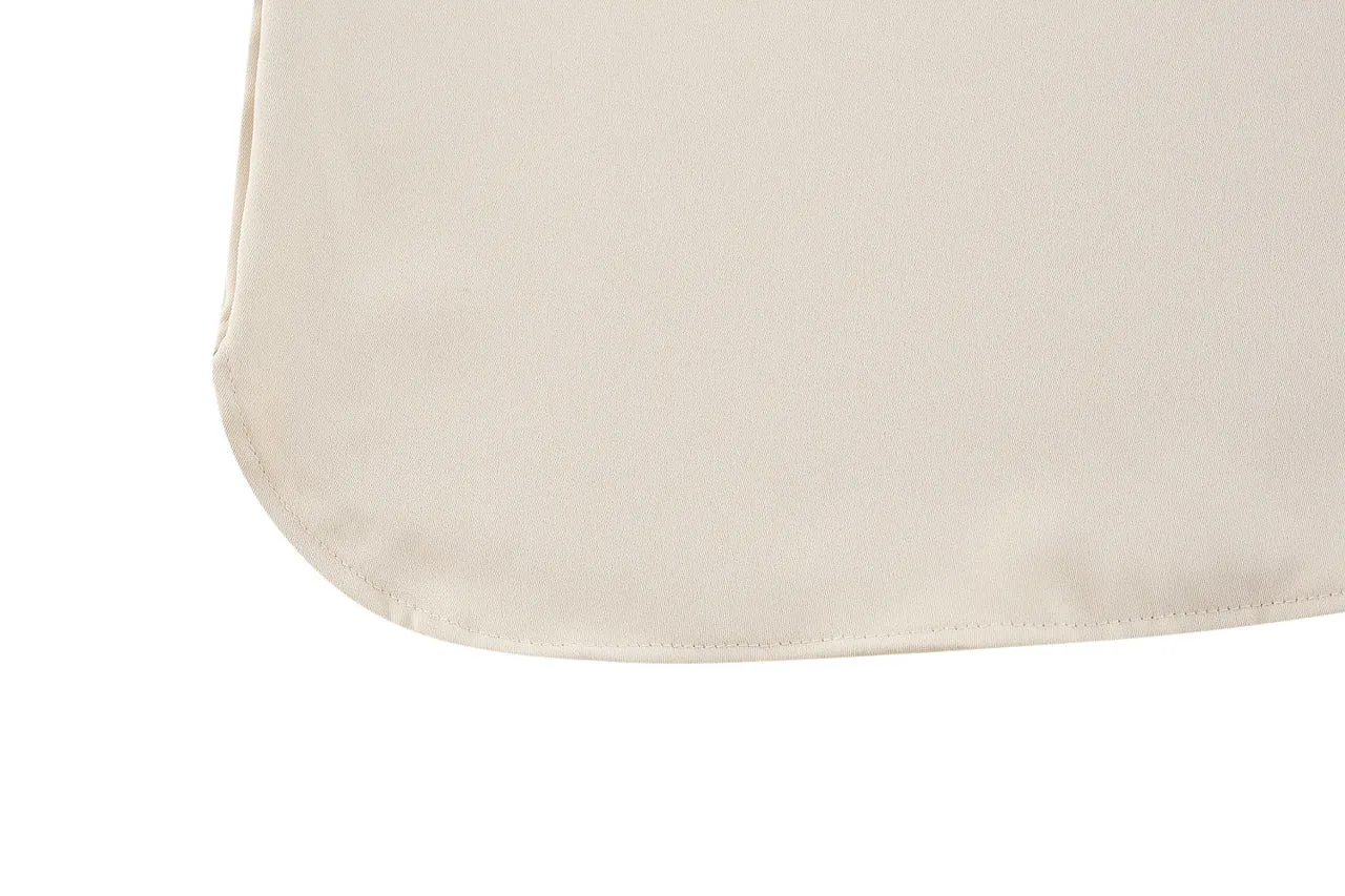 Satin Crepe Stand Collar Blouse