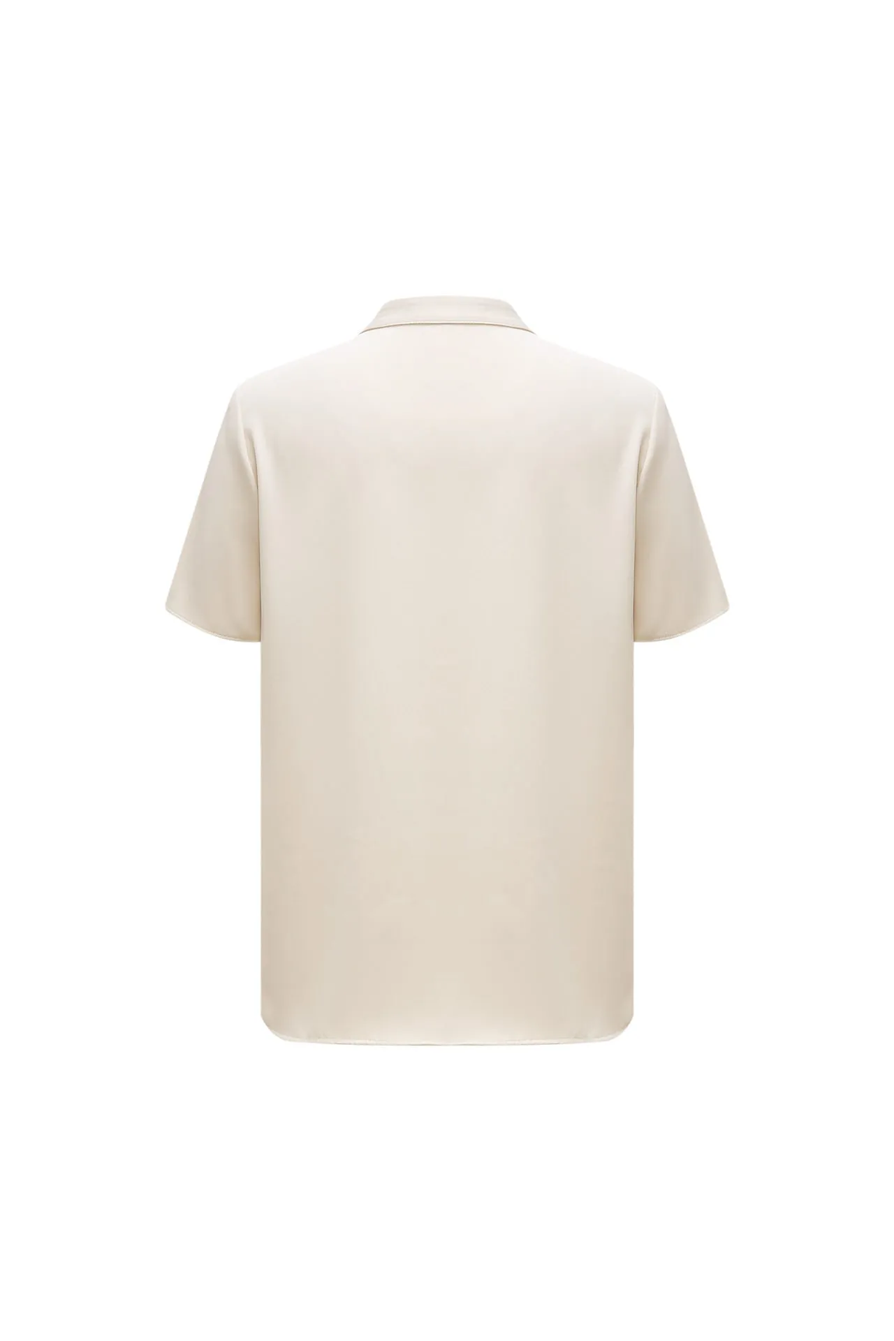 Satin Crepe Stand Collar Blouse