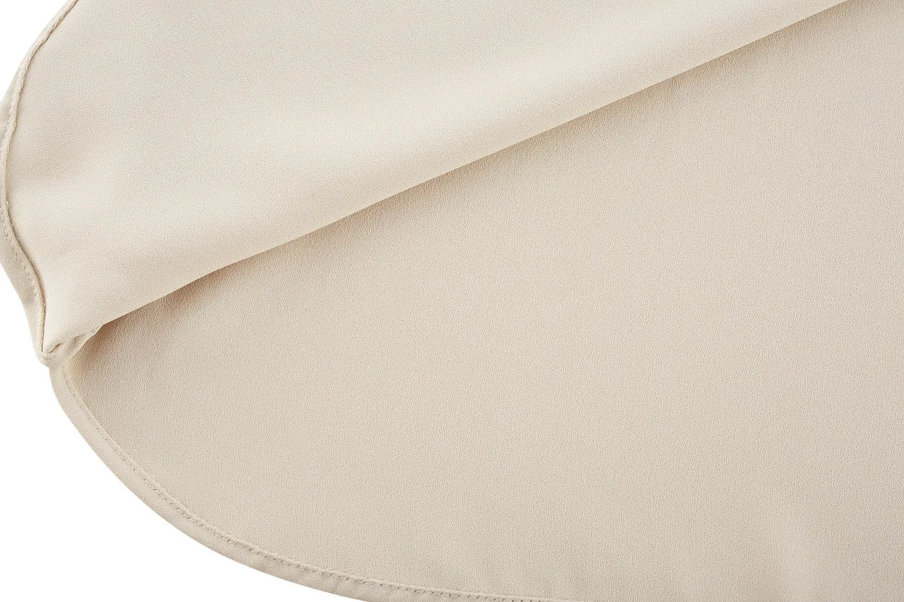 Satin Crepe Stand Collar Blouse