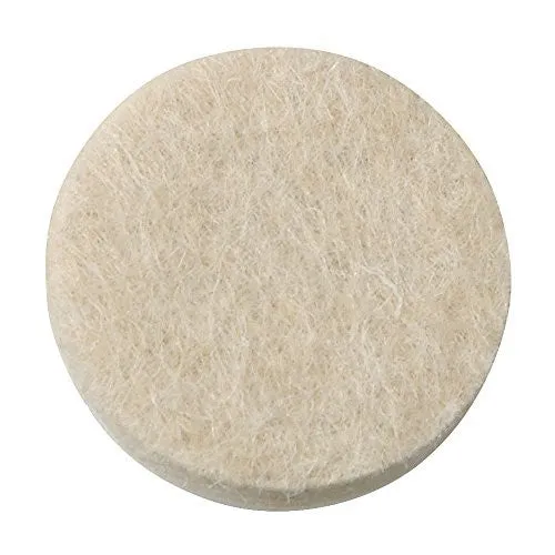 SELF-STICK 1-INCH FURNITURE ROUND FELT PADS FOR HARD SURFACES, OATMEAL, 48-PIECE