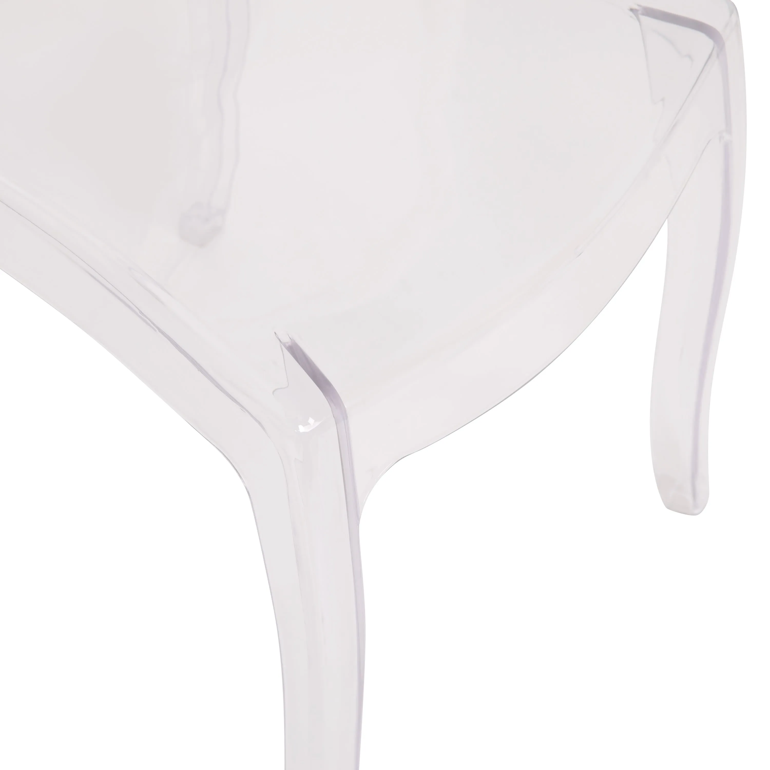 Set of 4 Extra Wide Resin 700 LB. Weight Capacity Banquet and Event Ghost Chairs for Indoor/Outdoor Use