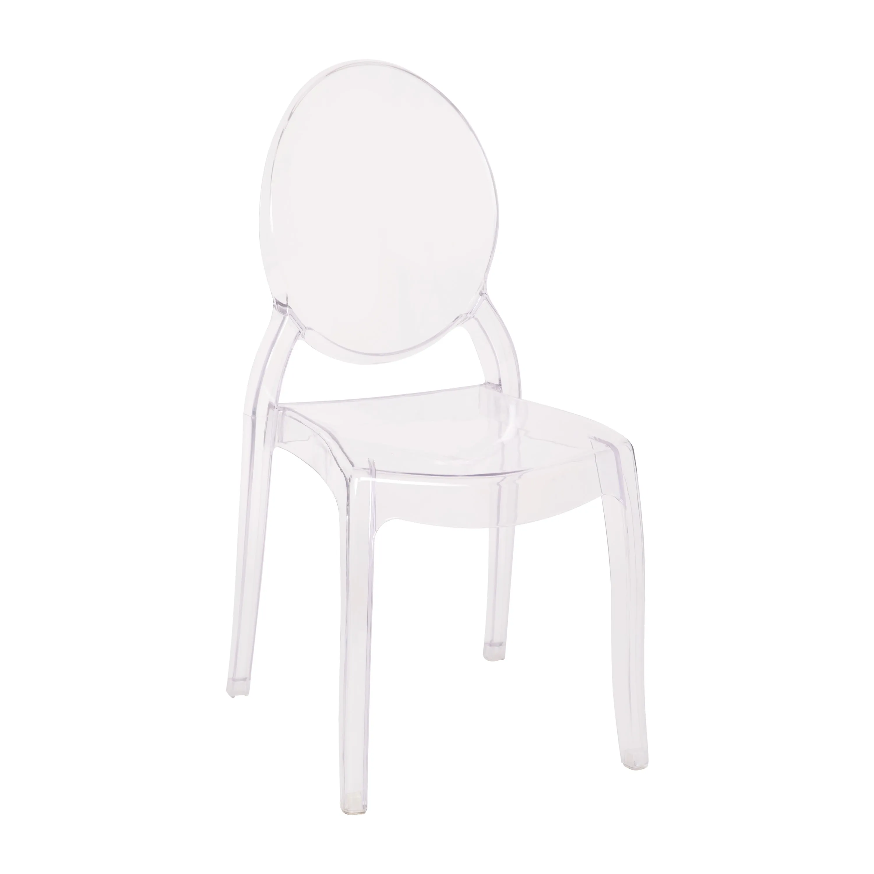 Set of 4 Extra Wide Resin 700 LB. Weight Capacity Banquet and Event Ghost Chairs for Indoor/Outdoor Use