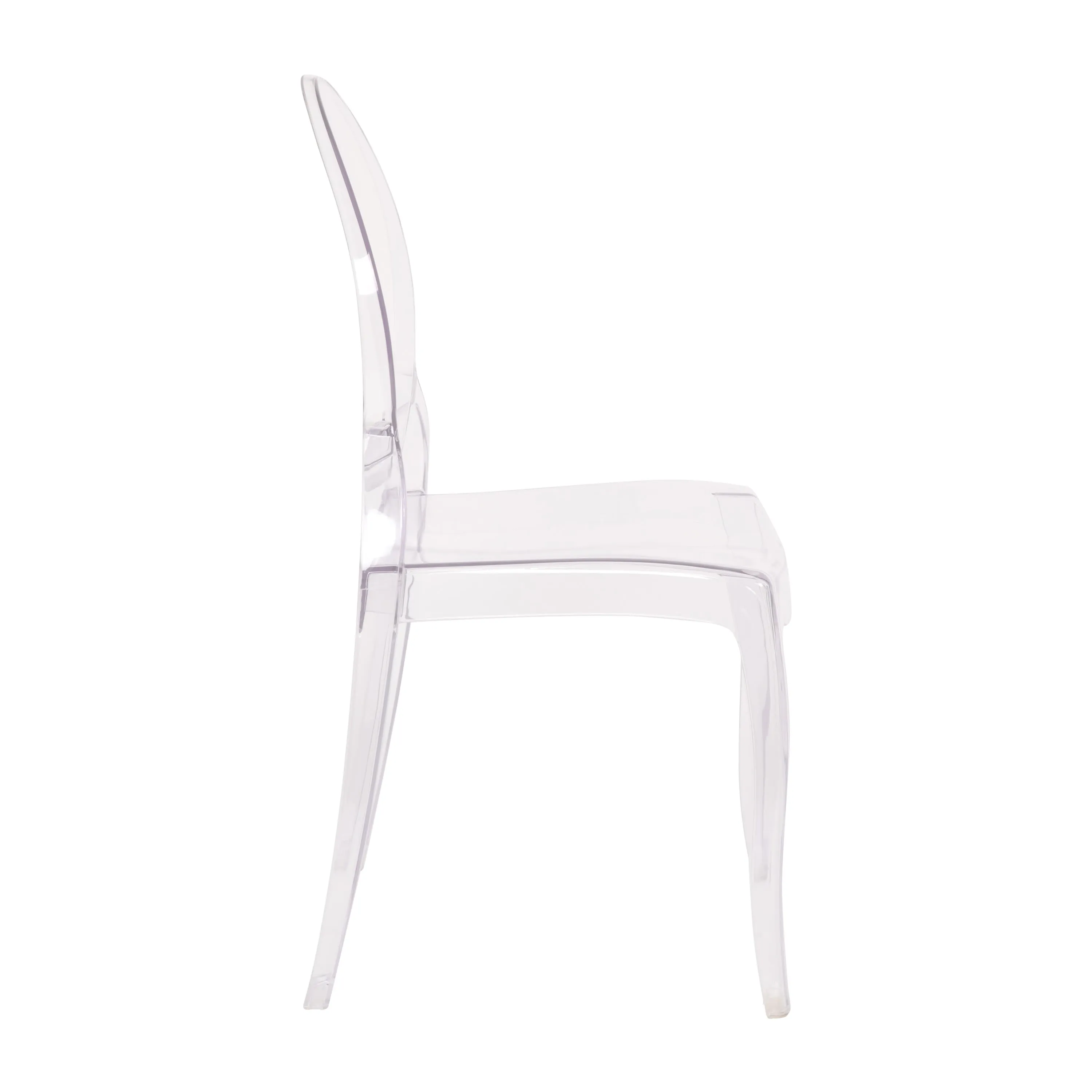 Set of 4 Extra Wide Resin 700 LB. Weight Capacity Banquet and Event Ghost Chairs for Indoor/Outdoor Use