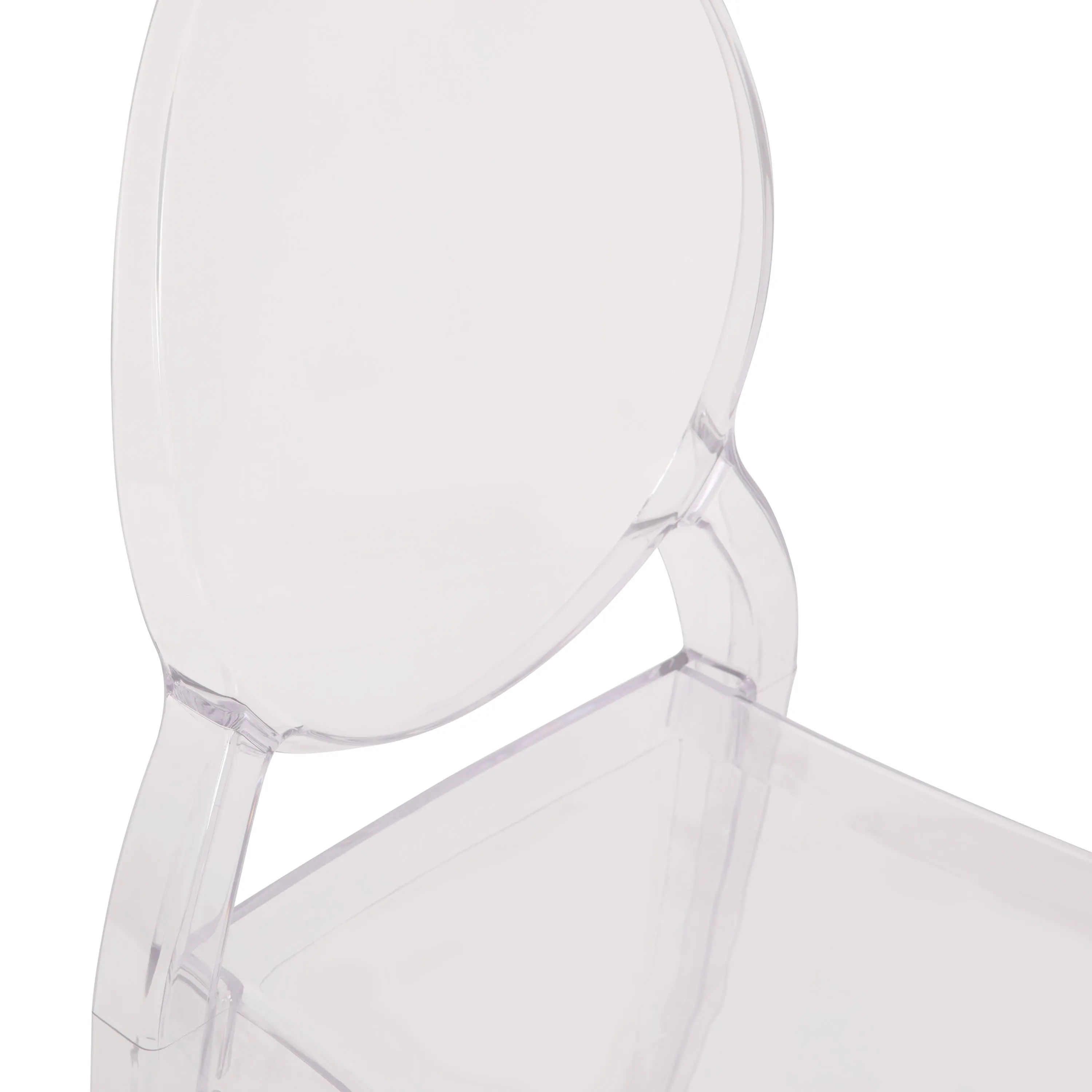 Set of 4 Extra Wide Resin 700 LB. Weight Capacity Banquet and Event Ghost Chairs for Indoor/Outdoor Use