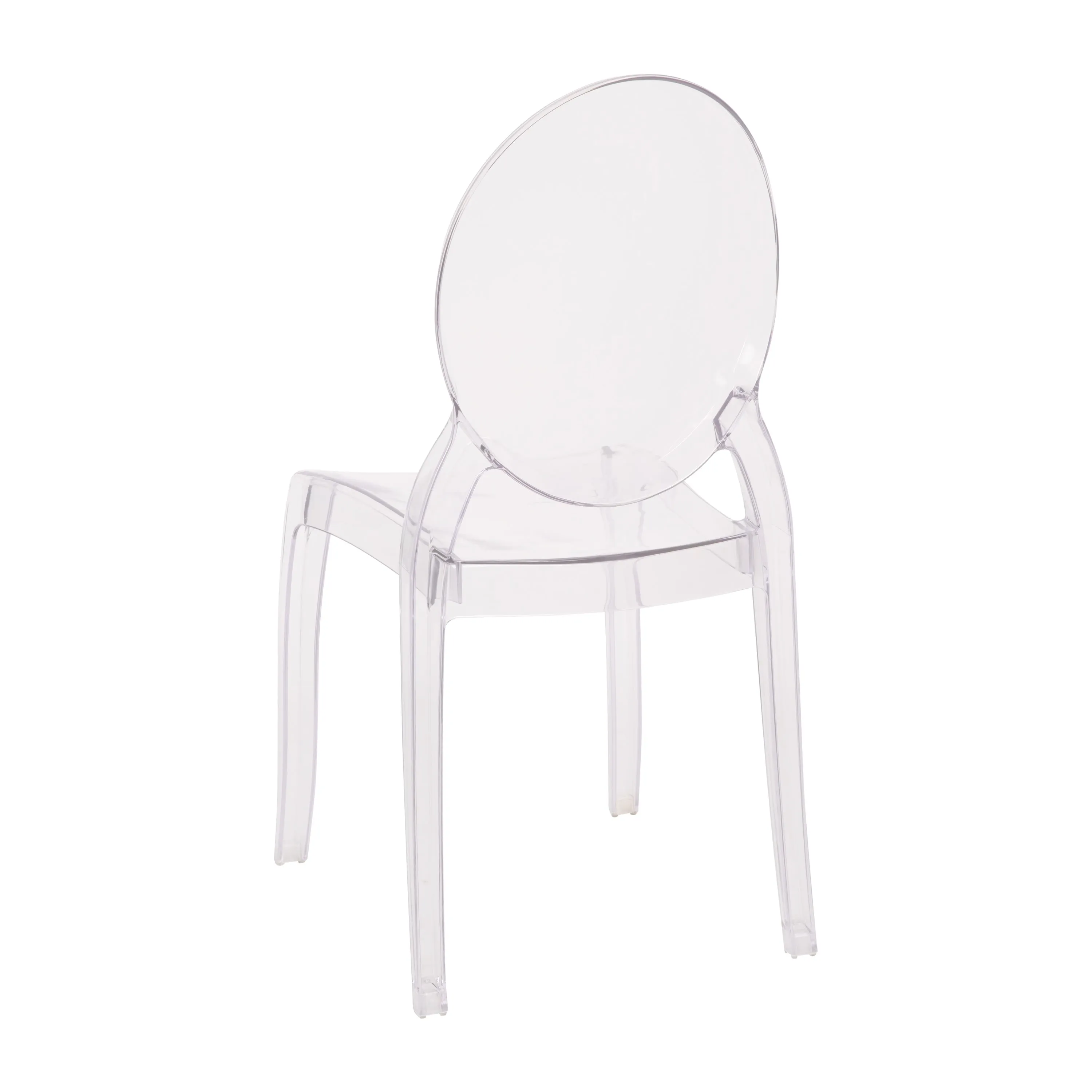 Set of 4 Extra Wide Resin 700 LB. Weight Capacity Banquet and Event Ghost Chairs for Indoor/Outdoor Use