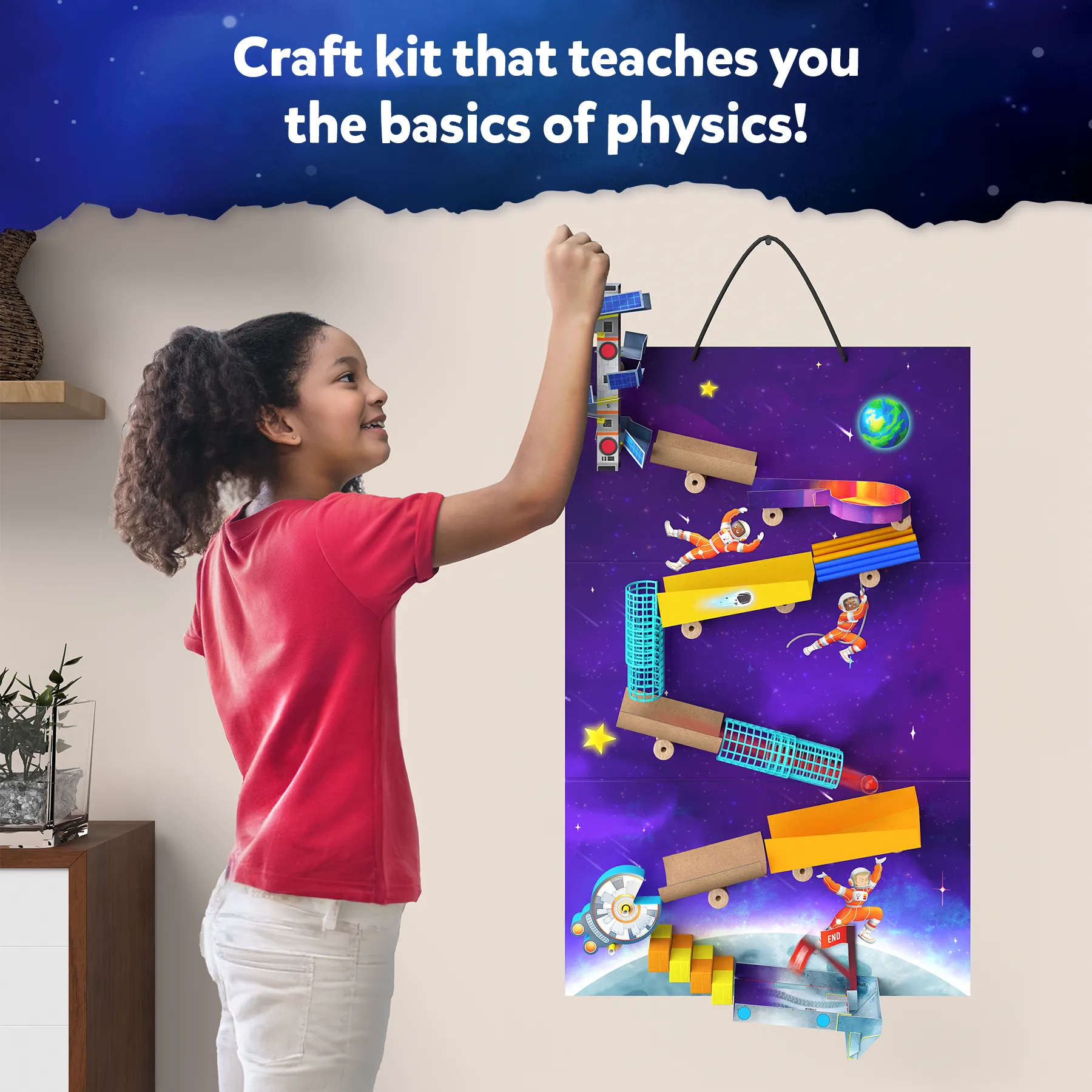 Skillmatics Craft Kit - Marble Run Space, DIY Activity, STEM Toy, Learning Resource, Educational Toys for Boys & Girls, Gifts for Ages 8, 9, 10, 11, 12, 13, 50  Pieces