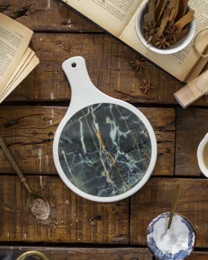'Stone Serenity' Marbleized Trivet - Black