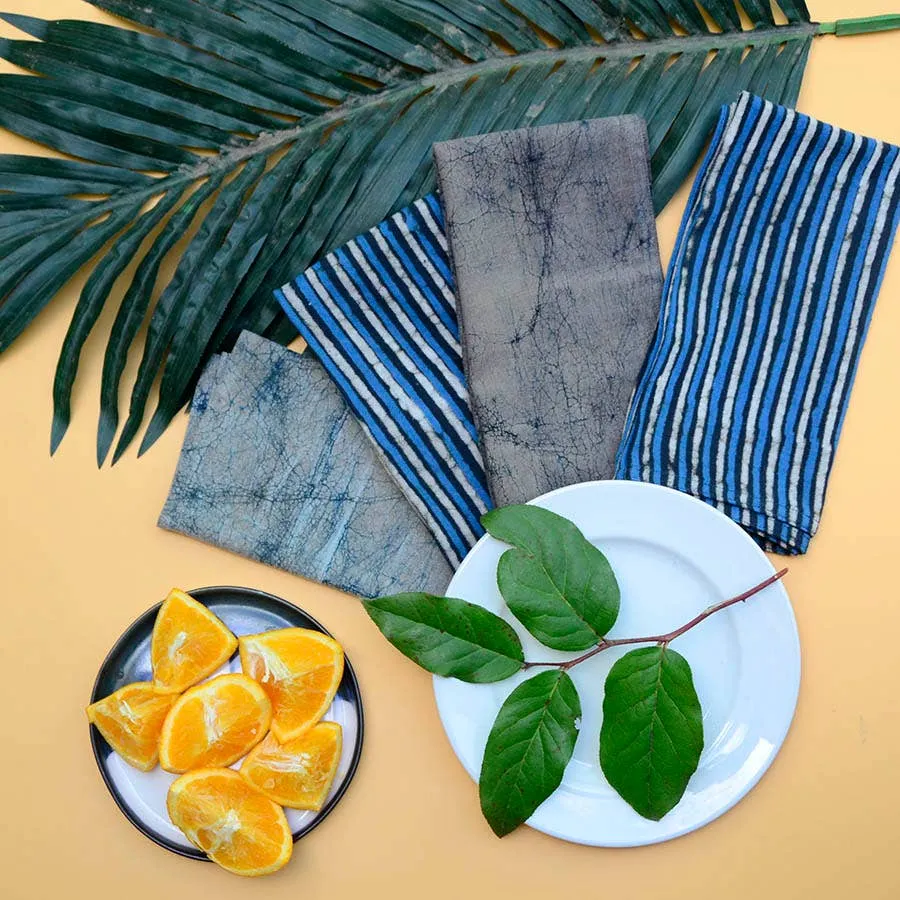 Stripe Table Napkin Linens - Set/4