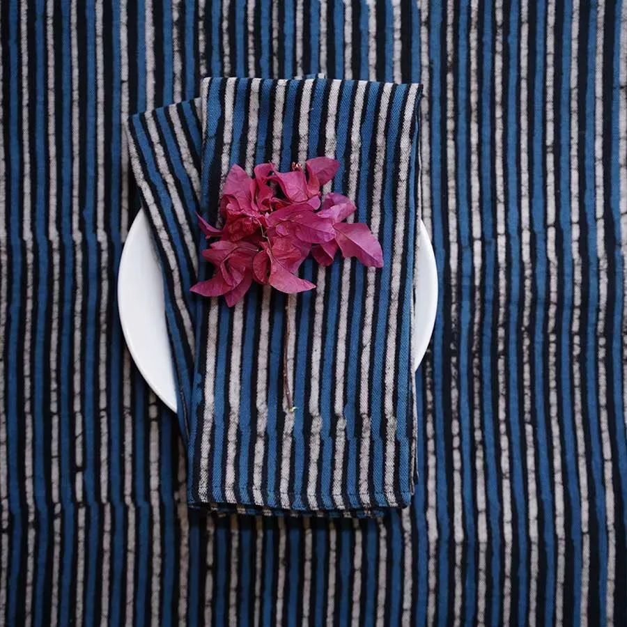 Stripe Table Napkin Linens - Set/4
