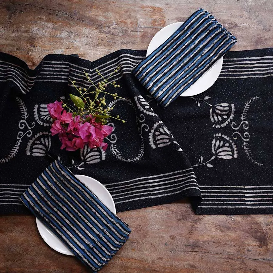 Stripe Table Napkin Linens - Set/4