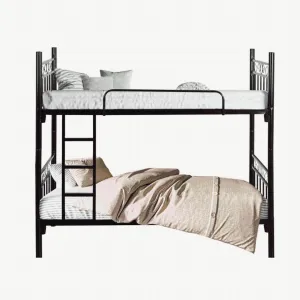 Sturdy Twin-Over-Twin Metal Bunk Bed Frame - Space-Saving Design BD-C03