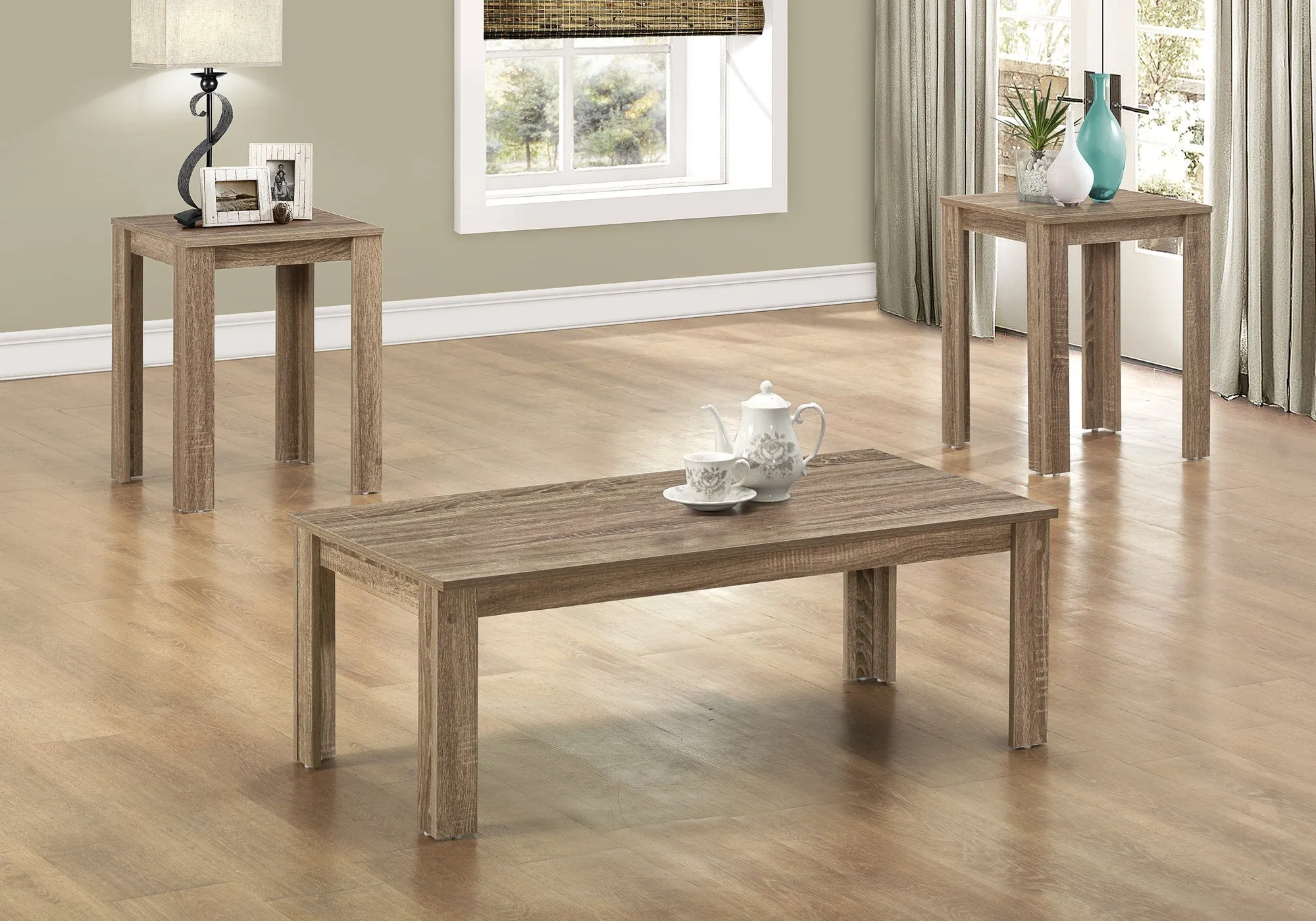 Table Set - 3Pcs Set / Dark Taupe