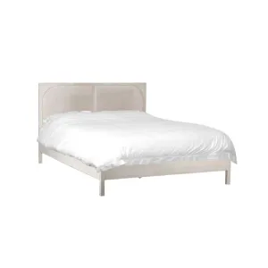 Taranto White-wash Rattan 5ft. King-size Bed