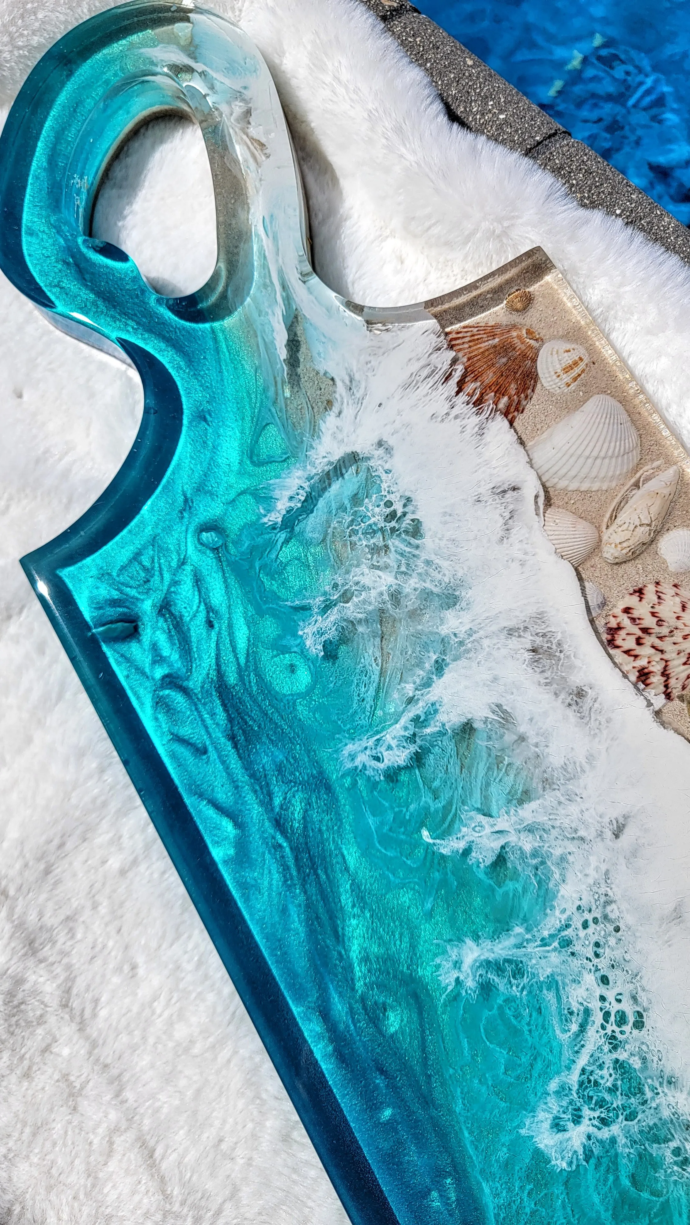 Tropical Beach Paddle Serving Board