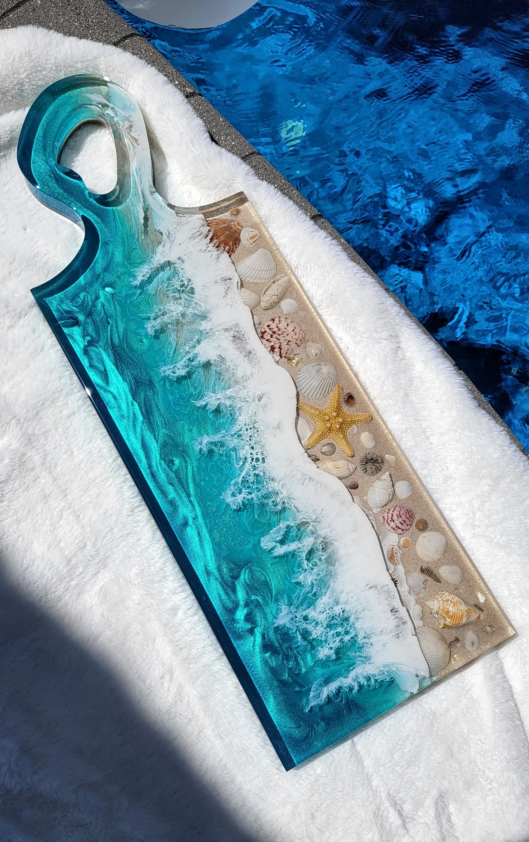 Tropical Beach Paddle Serving Board
